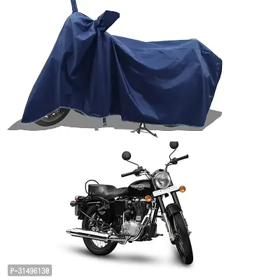 BHOOMIKA :-  Bullet 350 Twinspark Two Wheeler Motercycle Bike and Scooty  Cover with Water-Resistant and Dust Proof Premium 190T Fabric_Navy Blue