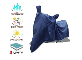 Two Wheeler Water-Resistant and Dust Proof Motorcycle Bike and Scooty  Cover For Fazer-FI BS6-thumb2