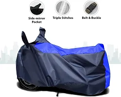 BHOOMIKA -Ather 340 Two Wheeler Motercycle Bike and Scooty Cover with Water-Resistant and Dust Proof 190T Fabric_Blue Patta-thumb1