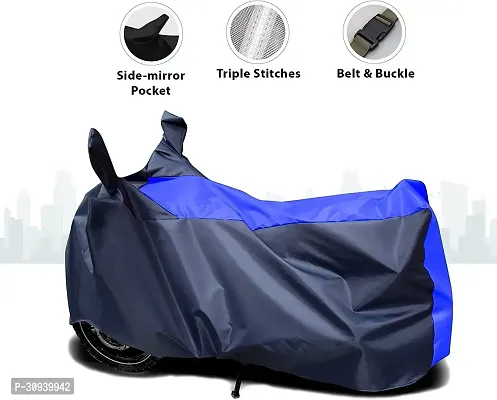 BHOOMIKA -Ather 340 Two Wheeler Motercycle Bike and Scooty Cover with Water-Resistant and Dust Proof 190T Fabric_Blue Patta-thumb2