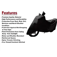 BHOOMIKA -Tunwal Mini Lithino Two Wheeler Motercycle Bike and Scooty Cover with Water-Resistant and Dust Proof 190T Fabric_Black-thumb1