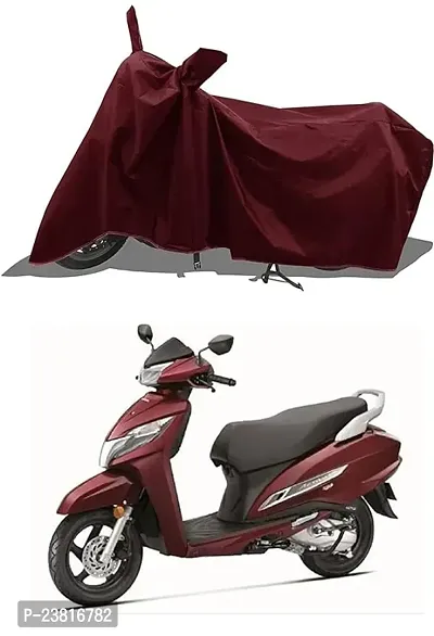 New Honda Activa 3G,4G,5G,6G Water-ressistant - UV Protection And Dust Proof Full Bike - Scooty Two Wheeler Body Cover forHonda Activa 4G (Maroon)-thumb0