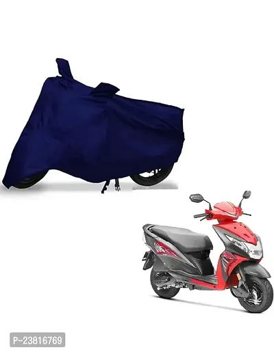 Honda Dio All Models BS3 BS4 BS5 BS6 Cover with Water Resistant And Dust Proof Premium 190T Fabric (Navy Blue)- A Perfect Cover for Honda Dio 3G 4G 5G 6G (Navy Blue)-thumb0