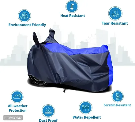 BHOOMIKA -Ather 340 Two Wheeler Motercycle Bike and Scooty Cover with Water-Resistant and Dust Proof 190T Fabric_Blue Patta-thumb4