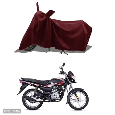 Two Wheeler Motercycle Bike And Scooty Cover With Water-Resistant And Dust Proof Premium 190T Fabric_Brown For Bajaj Platina-thumb0