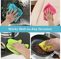 Microfiber Cleaning Cloths, 2pcs 40x40cms 280GSM Multi-Colour! Highly Absorbent, Lint and Streak Free, Multi -Purpose Wash Cloth for Kitchen, Car, Window, Stainless Steel, silverware.-thumb2