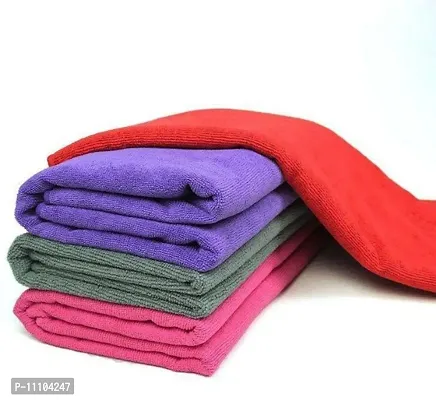 Microfiber Cloth - 4 pcs - 40x40 cms - 300 GSM Multi-Color - Thick Lint  Streak-Free Multipurpose Cloths - Automotive Microfibre Towels for Car Bike Cleaning Polishing Washing  Detailing-thumb0