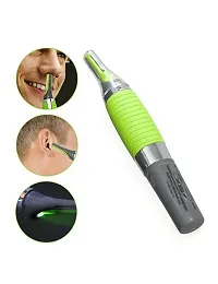 (Pack of 2) All in One Trimmer small Touches Nose Hair Trimmer with Built in LED Light (Green)-thumb1