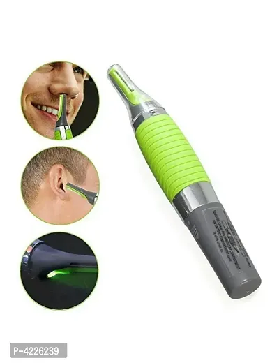 (Pack of 2) All in One Trimmer small Touches Nose Hair Trimmer with Built in LED Light (Green)-thumb2