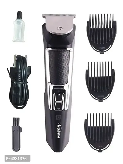 (Pack of 2) Kubra KB-2026 Rechargeable Cordless 45 Minutes Hair and Beard Trimmer For Men (Black)-thumb0