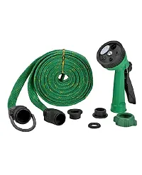 Plastic 10m Water Spray Jet Gun Hose Pipe for Garden/Car/Bike/Pet Wash(Multicolour-thumb1