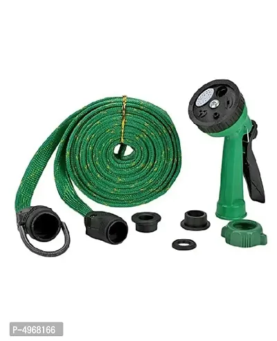 Plastic 10m Water Spray Jet Gun Hose Pipe for Garden/Car/Bike/Pet Wash(Multicolour-thumb2