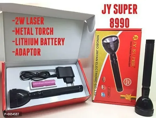 Nn Jy Super 8990 Rechargeable Black Torch Flash Light