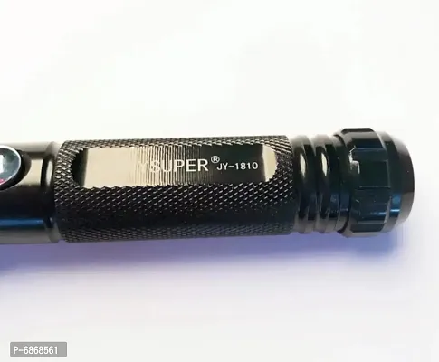 NN JY SUPER 1810 HIGH POWER (2W) RECHARGEABLE BLACK TORCH FLASH LIGHT-thumb3