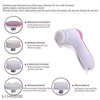 NN 5 in 1 Portable Electric Facial Cleaner Battery Powered Multifunction Massager, Face Massage Machine For Face, Facial Machine, Beauty Massager, Facial Massager For Women-thumb3