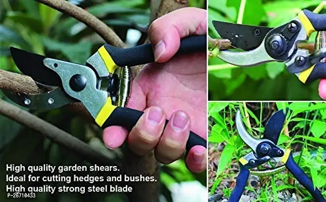 NN Garden Shears Sharp Cutter Pruners Scissor with Safety Lock Pruning Seeds I Grip-Handle Flower Cutter I Tree Trimmers Secateurs, Hand Pruner, Stainless Steel Blades I Gardening Tools-thumb3