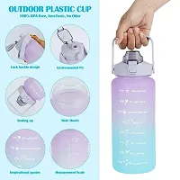 NN 3 PCS Set Motivational Water Bottle Time Marker,Wide Mouth  Easy to Open Water Bottle for Office, Gym, Home, School, Sports Fitness Outdoor | Leakproof (2000ML 900ML 500ML) |Plastic|Multicolour-thumb2