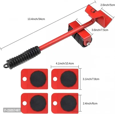 NN New Furniture Lifter/Shifter Tool-4 pcs 3.9x3.15 Furniture Slides Kit, Furniture Move Roller Tools Max Up for 150KG/331LBS 360 Degree Rotatable Pads, Easily Redesign and Rearrange-thumb2