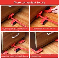 NN New Furniture Lifter/Shifter Tool-4 pcs 3.9x3.15 Furniture Slides Kit, Furniture Move Roller Tools Max Up for 150KG/331LBS 360 Degree Rotatable Pads, Easily Redesign and Rearrange-thumb3