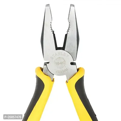 NN New Sturdy Steel Combination Plier with Anti-Rust properties for gripping, holding and cutting wires, YELLOW  BLACK-thumb2
