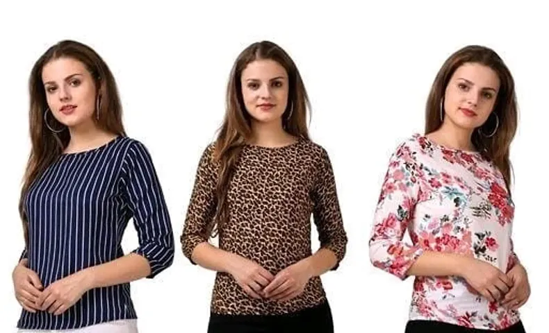 Printed Casual wear Top Combo of 3