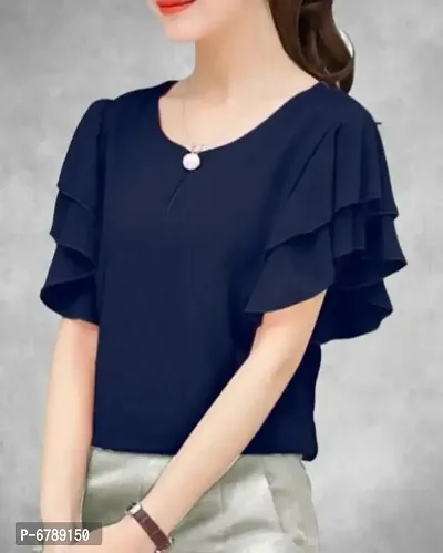 Trendy Georgette Top for Women-thumb0