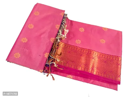 South Soft Silk Zari Woven Sarees with Blouse Piece