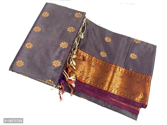 South Soft Silk Zari Woven Sarees with Blouse Piece