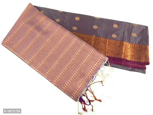 South Soft Silk Zari Woven Sarees with Blouse Piece-thumb2