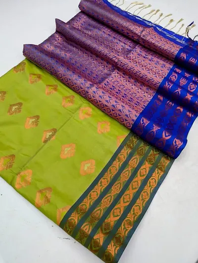 Elegant Kanchipuram Fancy Silk Saree With Blouse