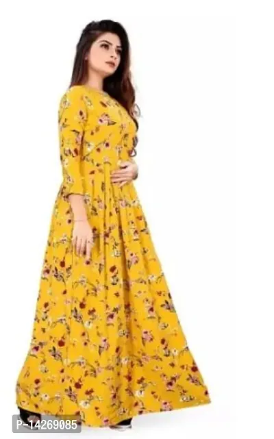 Stylish Cotton Blend Printed A-line Kurta For Women