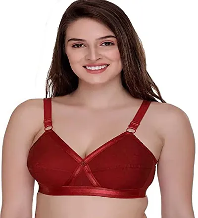 Buy AISLE FASHION Women's Cotton Plus Size for Heavy Bust Full Coverage  Non-Padded Non-Wired Everyday Bra Online In India At Discounted Prices