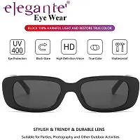 Izaan Mart Women Square Sunglasses Black Frame, Black Lens (Medium) - Set of 1-thumb1