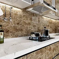 Marble Oil Proof Wallpaper for Kitchen Wall Cabinet-thumb1
