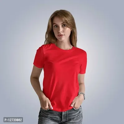 Plain Half Sleeve T-shirt-thumb0