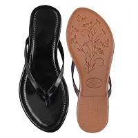 Stylish Comfortable Slippers for Girls & Women (Black, numeric_8)-thumb1