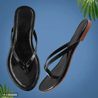 Stylish Comfortable Slippers for Girls & Women (Black, numeric_8)-thumb3