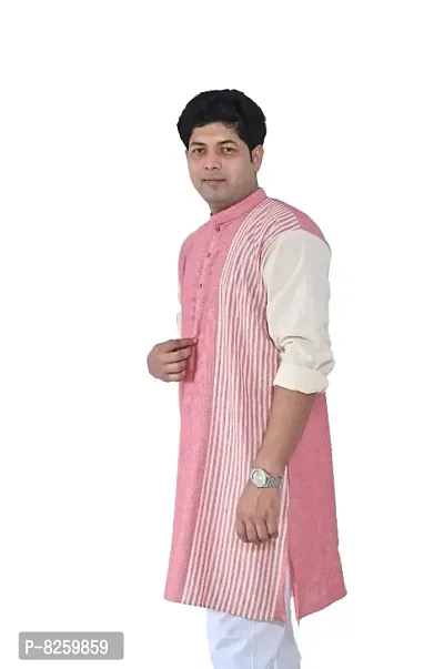 cotton couple set saree with men kurta-thumb5