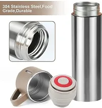 stainless steel vaccum insulated bottle flask with 2 cups-thumb1