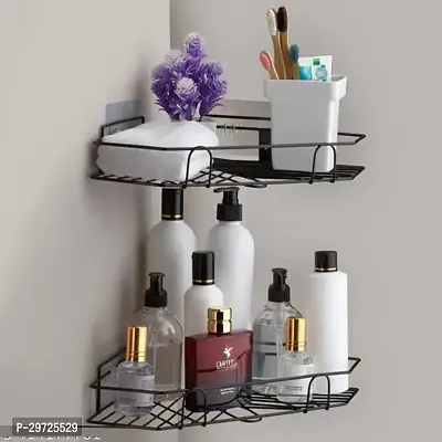 Multipurpose Corner Bathroom Shelves Pack of 2-thumb0