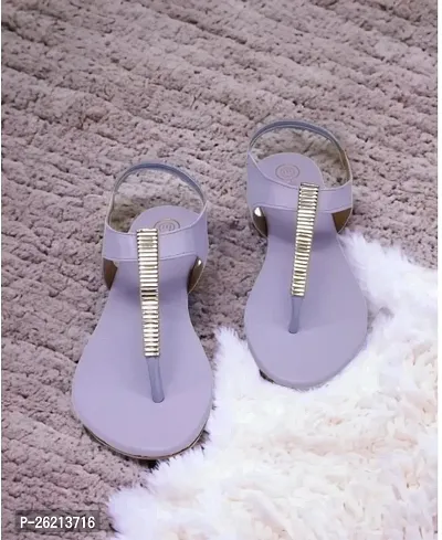 Elegant Purple PU Solid Sandals For Women