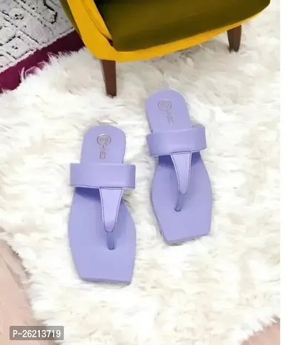 Elegant Purple Synthetic Leather Solid Sandals For Women