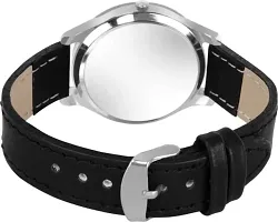 New Stylish Black Cut Glass Leather Strap Watch For women-thumb1
