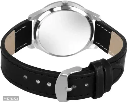 New Stylish Black Cut Glass Leather Strap Watch For women-thumb2