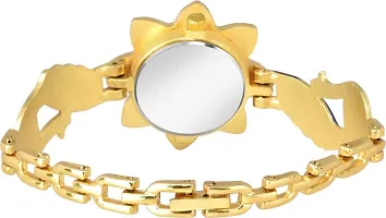 New Stylish Blue Golden Diamond Studded SunFlower Watch For Girl-thumb3