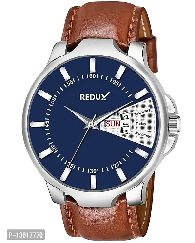 Redux Analog Men's Watch for Boy's (Blue Dial, Brown Colored Strap)