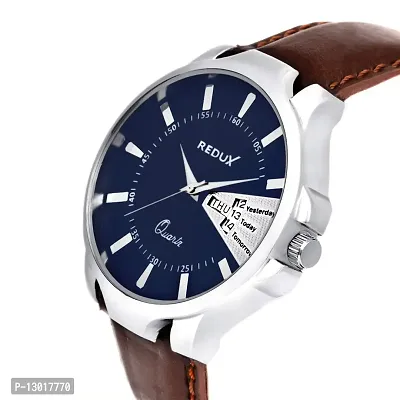 Redux Analog Men's Watch for Boy's (Blue Dial, Brown Colored Strap)-thumb4