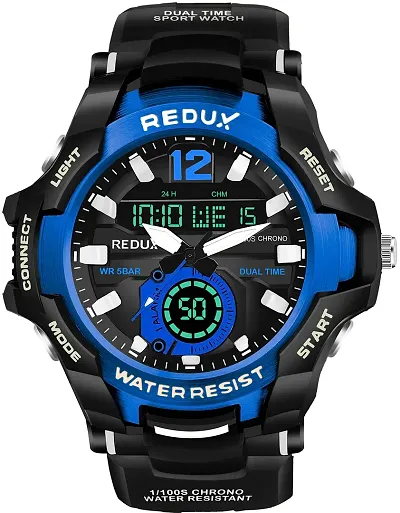 Redux Dual Time Analog-Digital LED Display Watch for Men