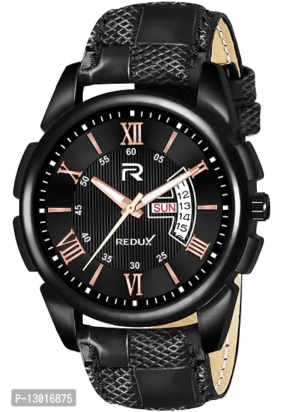 Redux Analogue Black Dial Men's & Boy's Watch