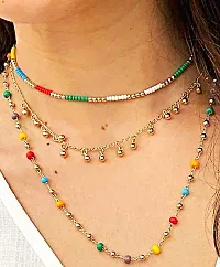 Valentine's Gift by Batulii's online fashion Latest Multicolored Neckpiece Neck Chain Necklace for Women  Girls-thumb1